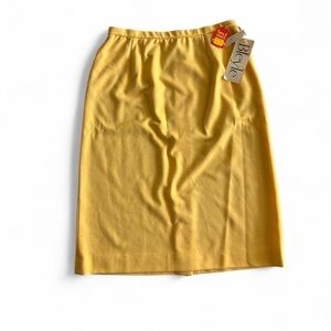 Vintage NWT Bleyle Yellow Cotton Mix Pencil Skirt